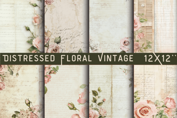 Download Distressed Floral Vintage Paper - Floral vintage paper Collection