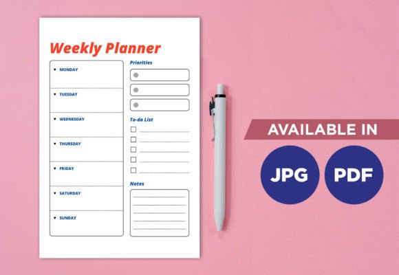 Download Weekly Planner Print Templates - Premium Resources