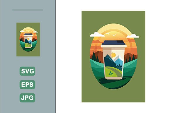 Download Coffee Vector Landscape Background - Coffee vector Collection