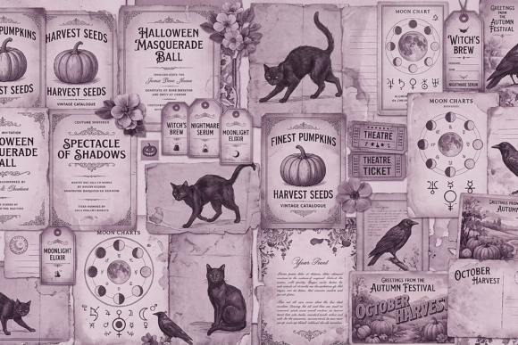 Download Vintage Halloween Ephemera Paper - Ephemera paper Collection