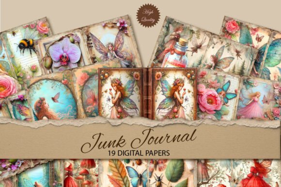 Download Fairies Junk Journal Paper Background - Junk journal paper Collection