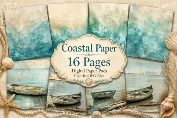 Download Ocean Beach Printable Ephemera Paper - Ephemera paper Collection