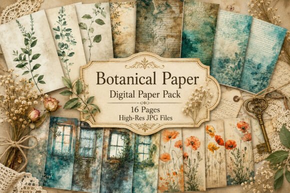 Download Vintage Junk Journal Paper Pack - Junk journal paper Collection