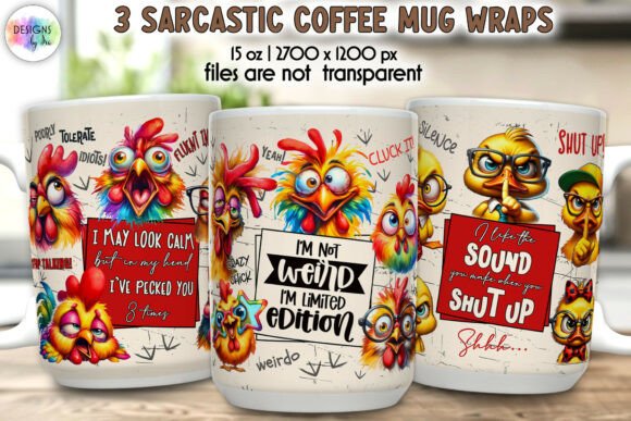 Download Sarcastic Coffee Lover Mug Wrap Designs - Premium Bundle