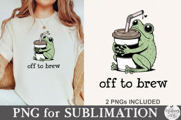 Download Off to Brew Coffee Lover Frog Shirt - Coffee lover Collection