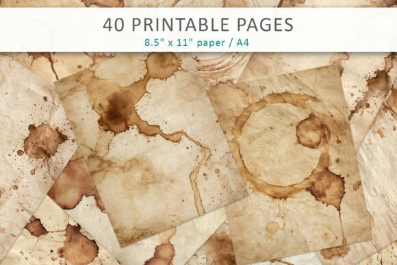 Download Coffee Stained Vintage Paper - Vintage paper Collection