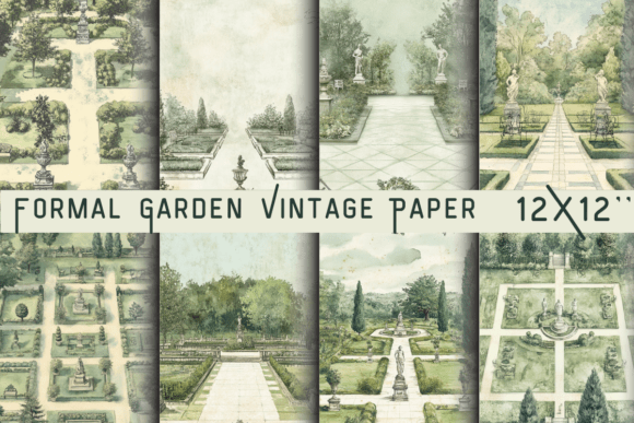 Download Formal Garden Vintage Paper - Vintage paper Collection