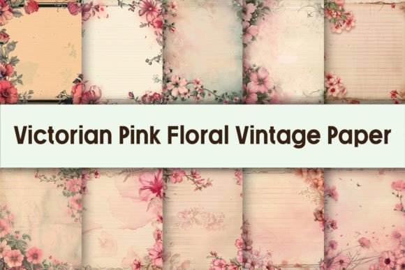Download Victorian Pink Floral Vintage Paper - Floral vintage paper Collection