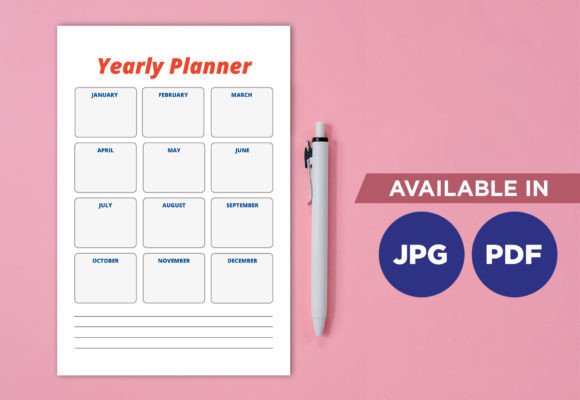 Download Yearly Planner Print Templates - Premium Resources
