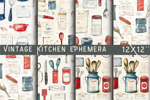 Download Vintage Kitchen Ephemera Paper - Ephemera paper Collection