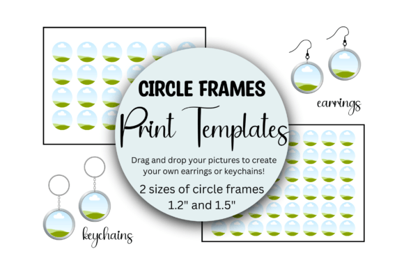Download Circle Frames Print Templates- 2 Sizes - Print templates Collection